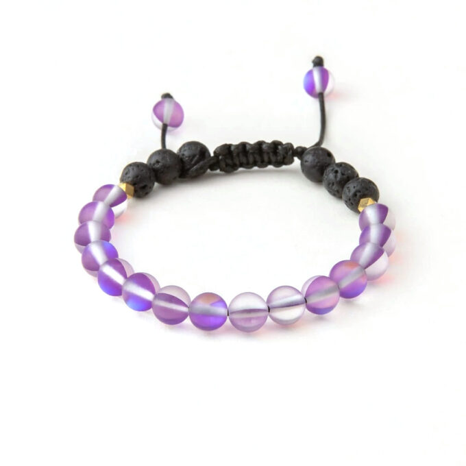 Kids Glow Glass Adjustable Bracelet (Purple)