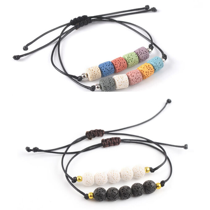 Rainbow Lava Rock Adjustable Crystal Bracelets - Image 4