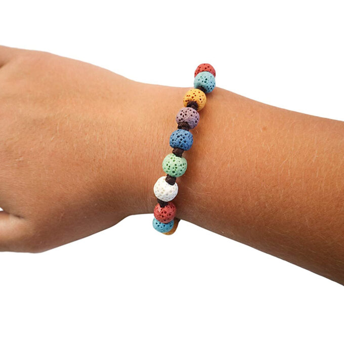 Rainbow Lava Rock Crystal Bracelets - Image 4