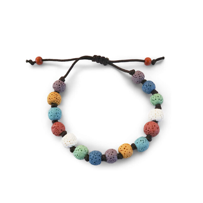 Rainbow Lava Rock Crystal Bracelets