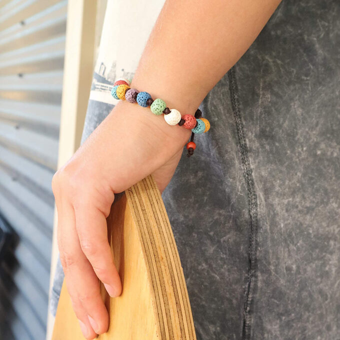 Rainbow Lava Rock Crystal Bracelets - Image 6