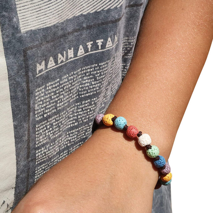 Rainbow Lava Rock Crystal Bracelets - Image 7