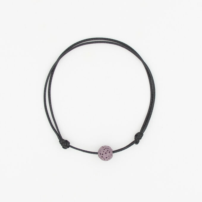 Single Lava Rock Adjustable Crystal Bracelet - Image 5