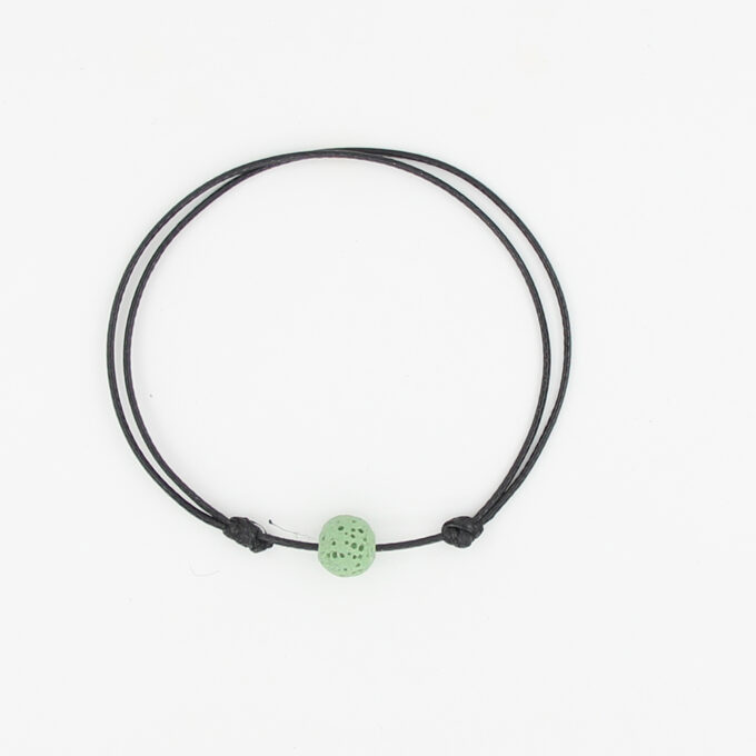 Single Lava Rock Adjustable Crystal Bracelet - Image 7