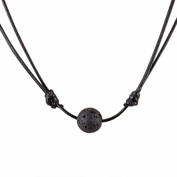 Single Lava Rock Adjustable Diffuser Necklace