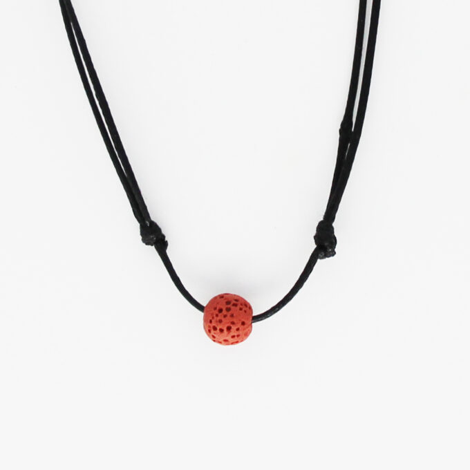 Single Lava Rock Adjustable Diffuser Necklace - Image 7