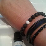 White Howlite Lava Stone Crystal Bracelet