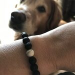 White Howlite Lava Stone Crystal Bracelet