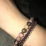 Black Rhodonite Crystal Bracelet