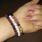 Black Rhodonite Crystal Bracelet