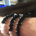 White Howlite Lava Stone Crystal Bracelet