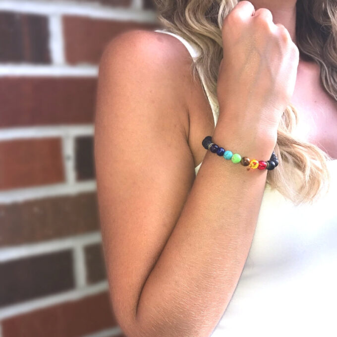 7 Chakra Anxiety Crystal Anxiety Bracelets - Image 2