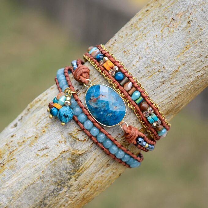 Spiritual Growth Apatite Wrap Bracelets - Image 3