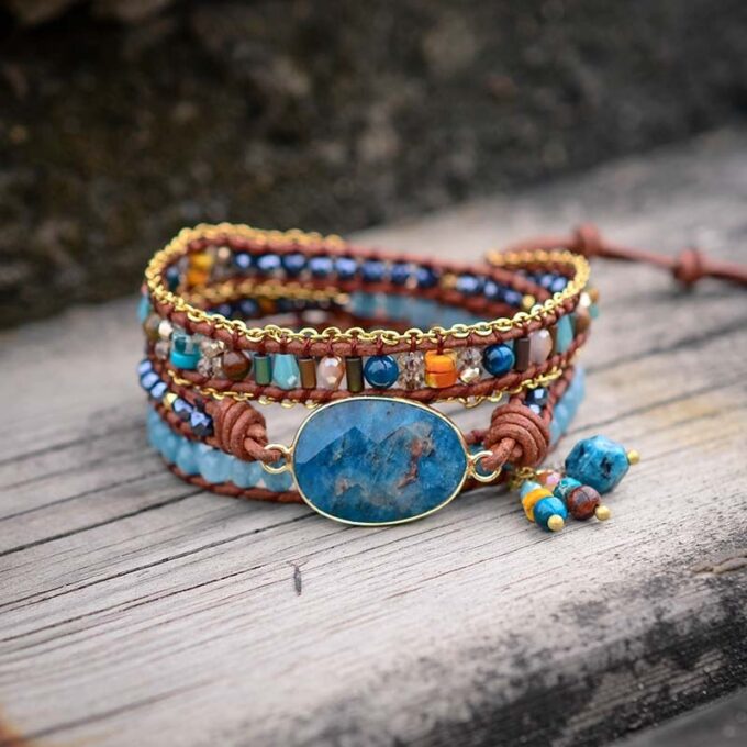 Spiritual Growth Apatite Wrap Bracelets