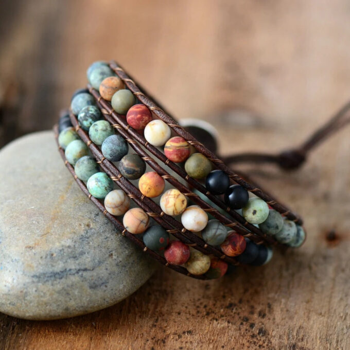 Vintage Love Leather Wrap Bracelets - Image 2