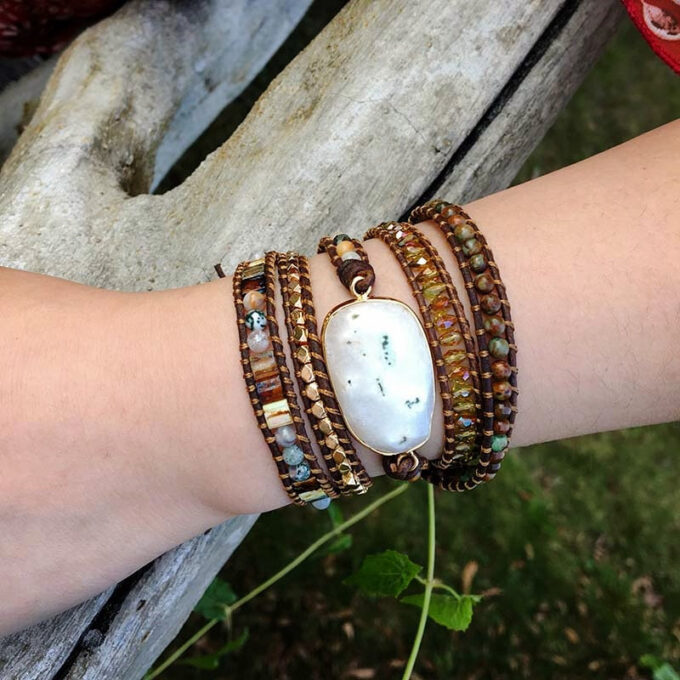 Agate Moonlight Warrior Wrap Bracelets - Image 2