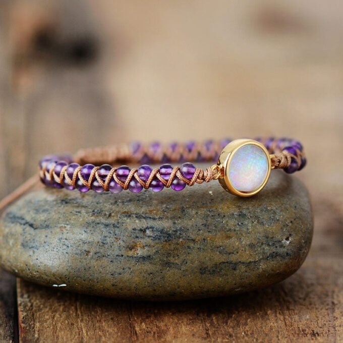 Amethyst and Opal Spiritual Wrap Bracelets - Image 4