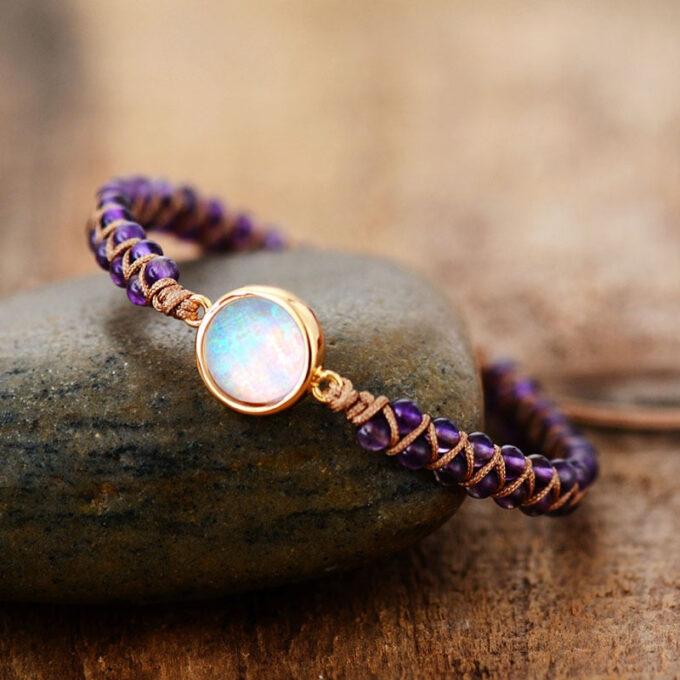 Amethyst and Opal Spiritual Wrap Bracelets - Image 5