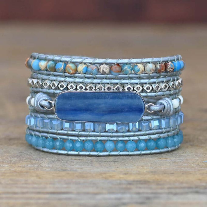 Aura Blue Topaz Wrap Bracelets