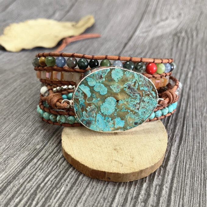 Calming Ocean Jasper Wrap Bracelets