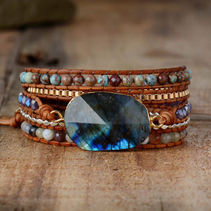 Fearless Labradorite Crystal Wrap Bracelets