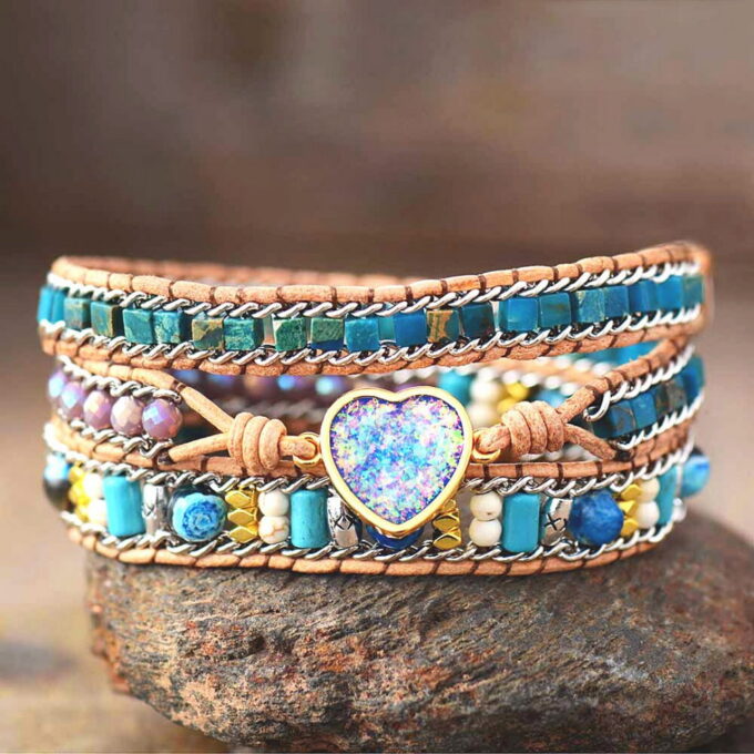 Intense Opal Wrap Bracelets