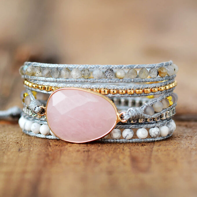 Loving Rose Quartz Wrap Bracelets - Image 2