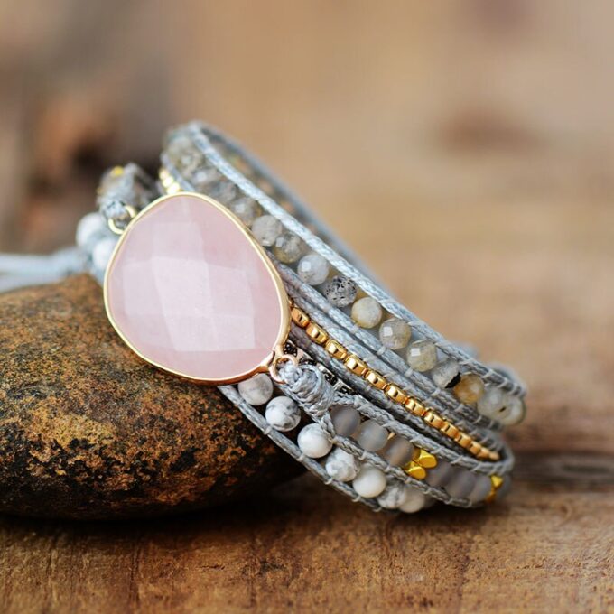 Loving Rose Quartz Wrap Bracelets - Image 4