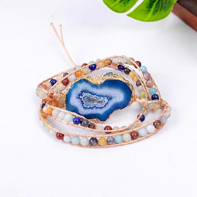 Pure Joy Blue Agate Wrap Bracelets - Image 3