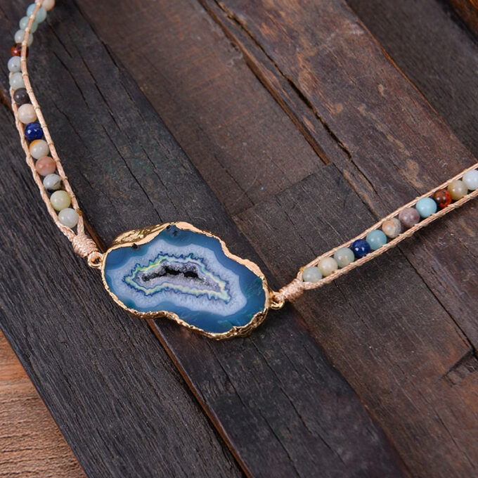 Pure Joy Blue Agate Wrap Bracelets - Image 6