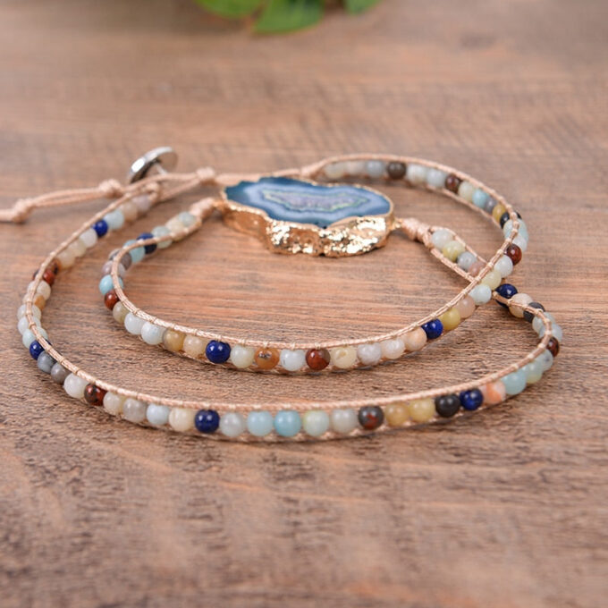 Pure Joy Blue Agate Wrap Bracelets - Image 9