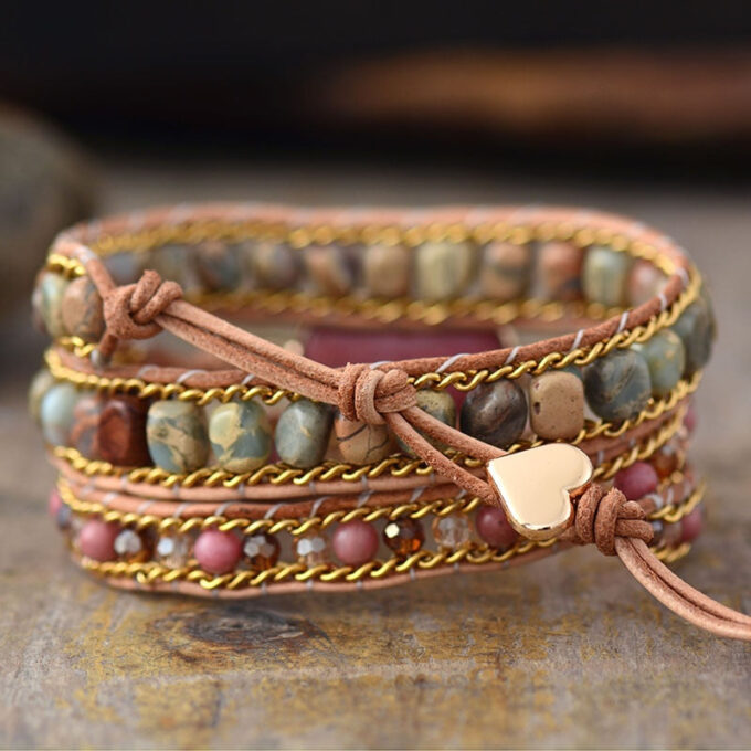 Pure Love Rhodonite Wrap Bracelets - Image 3