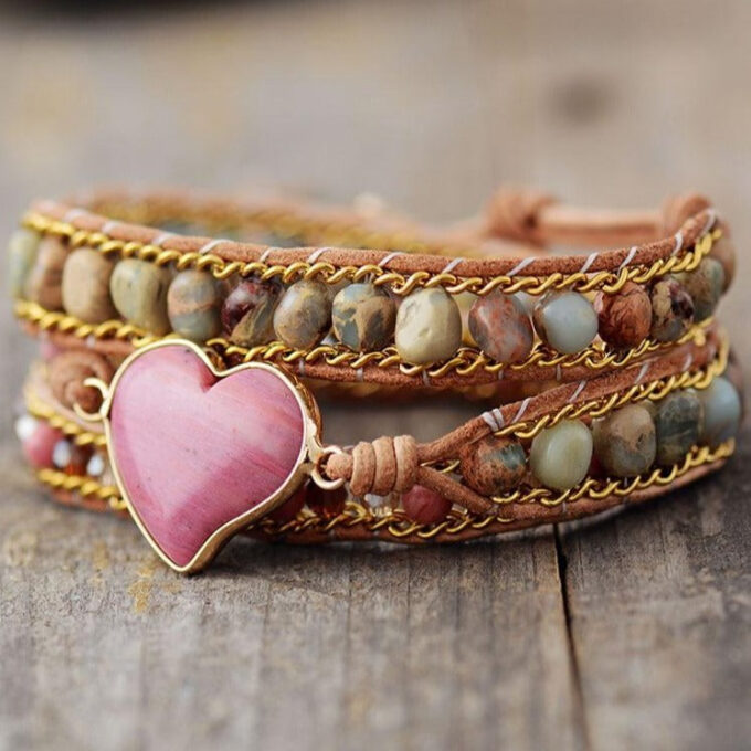 Pure Love Rhodonite Wrap Bracelets - Image 2