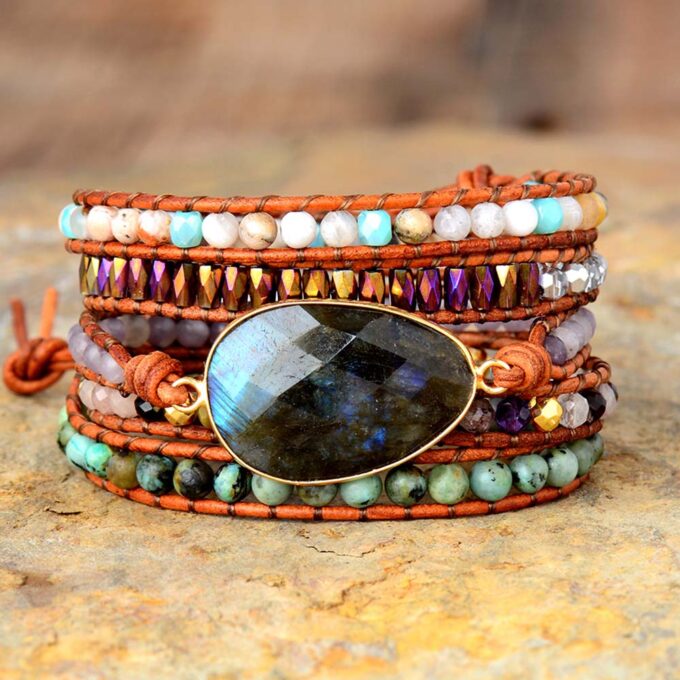 The Protection Labradorite Crystal Wrap Bracelets