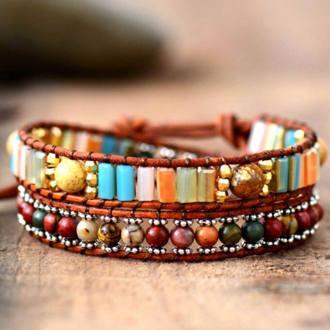 Tropical Jasper Wrap Bracelets