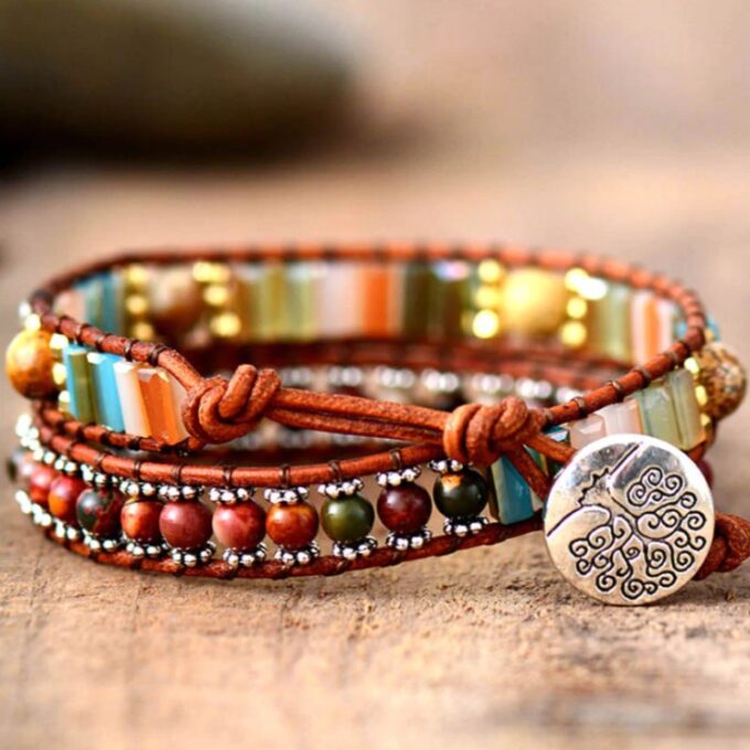 Tropical Jasper Wrap Bracelets - Image 2