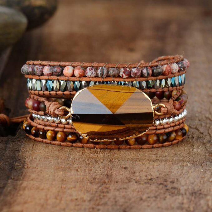 Willpower Tiger's Eye Wrap Bracelets